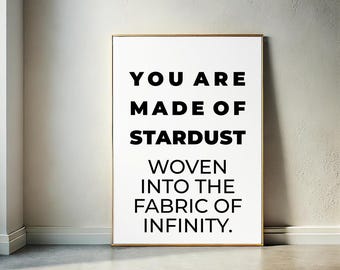 Stardust-citaatafdruk: minimalistische, motiverende muurkunst (digitale download)