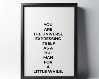 Motiverende typografieprint: minimalistische affirmatiemuurkunst (digitale download)