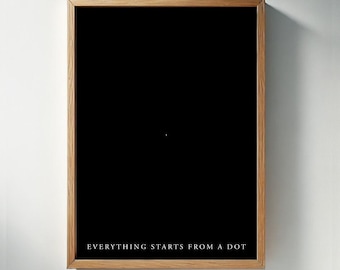 Minimalistische typografieprint: motiverende muurkunst (digitale download)