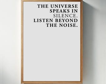 Voorbij de ruis-print | mentaliteit | bevestiging | motiverende kunst aan de muur | minimalistische typografieprint | anamirunatutoveanu | digitale download