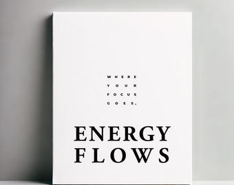 Energiestromen-print: minimalistische, motiverende muurkunst (digitale download)