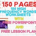 150 Pages High-frequency Words Worksheets | Tracing and Handwriting ...
