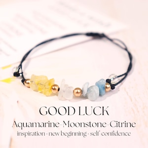 Good Luck Crystal Beaded Bracelet,Gift Card Gemstone Bracelet,Spiritual Bracelet,Healing Crystal Energy Jewelry,Crystal Support Bracelet
