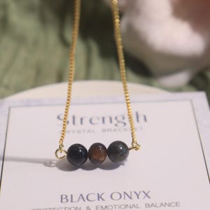 Bracciale di cristallo di forza, braccialetto di pietre preziose vere curative, gioielli con perline di cristallo energetico, gioielli di protezione naturale, regalo di incoraggiamento per lei