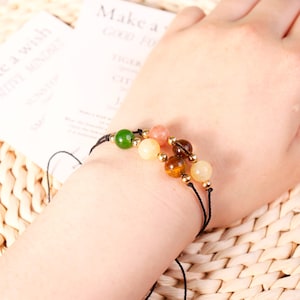 Make a Wish Beaded Crystal Bracelet,Gift Card Gemstone Bracelet,Spiritual Bracelet,Healing Crystal Energy Jewelry,Gifts for Mom,Mother&#39;s Day