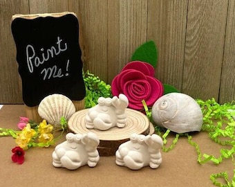 Ceramic Crab Set, DIY Unpainted Bisque, Ready to Paint Pottery