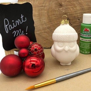 DIY Christmas Ornaments, Ceramic Bisque Ready to Paint, DIY Paint Project,  Holiday Arts and Crafts, Unpainted Christmas Decorations 