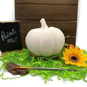 Ceramic Pumpkin Blank to Paint, DIY Fall Time and Halloween Craft Project,  Ready to Paint Pottery,