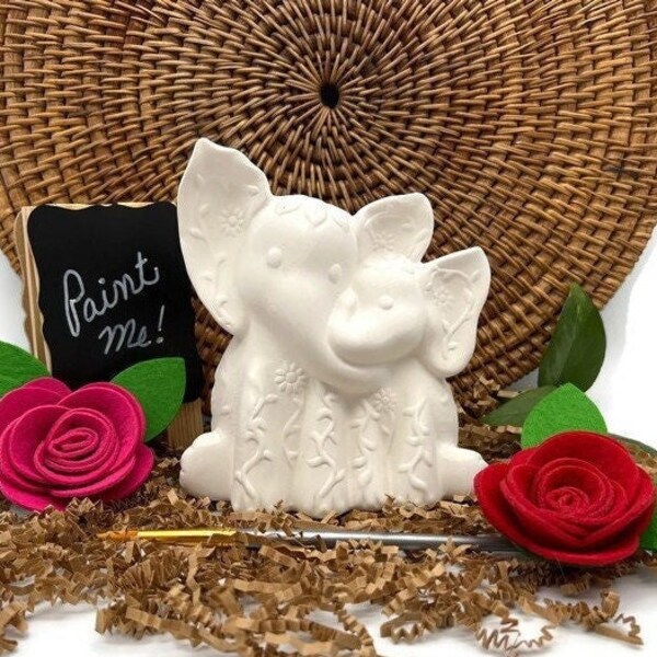 Ceramic Bisque to Paint Elephant Etsy
