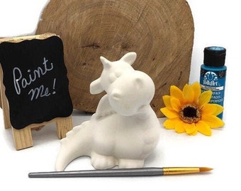 Mythical Creature Dragon, Ceramic Bisque, Ready to Paint Pottery, DIY Craft Project
