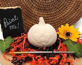Ceramic Pumpkin Jack-O-Lantern, DIY Halloween Craft