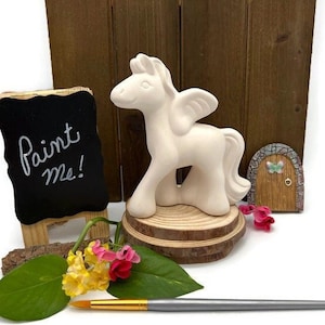 Ceramic Pegasus - Paint Pottery at Home - A Great Craft Project for Kids - DIY Ceramic Bisque - Ready to Paint