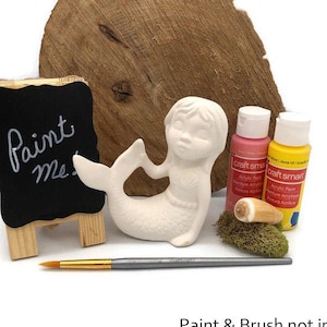 Ceramic Little Mermaid - Ready to Paint - Summer Activity Painting Pottery