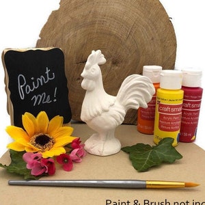 Farm Rooster, Ceramic Bisque, Ready to Paint