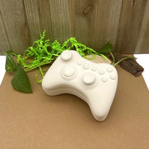 Game Controller Box, Ceramic Bisque, Ready to Paint Pottery, DIY Craft Project, Gamer Gift