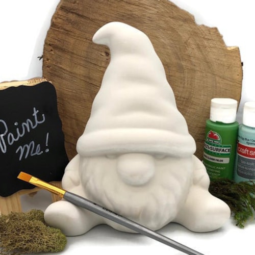 Stack of Gnome Ceramic Bisque Ready to Paint DIY Project Etsy