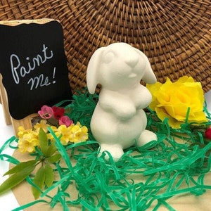 Bunny Rabbit, Ceramic Bisque Blank, Ready to Paint Pottery, DIY Craft Activity