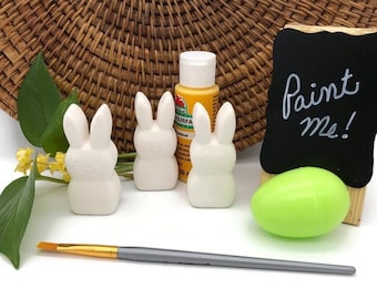 Ceramic Peep Bunnies, DIY Easter Craft Project, Ready to Paint Ceramic Bisque