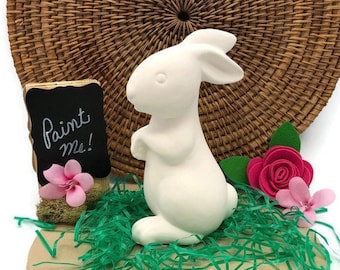 Bunny Rabbit, Unpainted Ceramic Bisque Blank, Paint Your Own Pottery, Ceramics to Paint, Gift for a Rabbit Lover, Year Round or Easter Decor