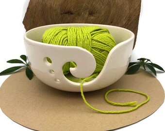 Minimalist Yarn Bowl - Soft White