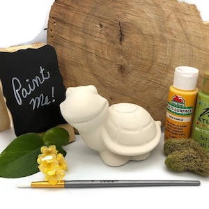 Keramik Schildkröte Rohling, Schildkröte, bereit, Keramik zu malen, DIY Handwerk Projekt