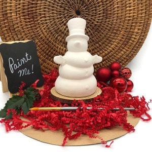DIY Christmas Snowman - Ceramic Bisque Ready to Paint - DIY Project