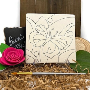 Butterfly Arts and Crafts Project, Paint in the Lines, Ceramic Bisque