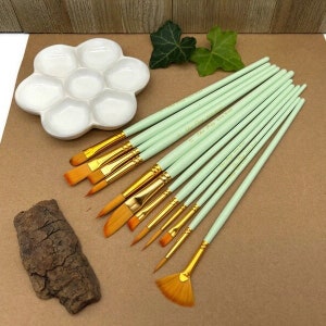 Paintbrush Set for Acrylic, Oil and Watercolor Paint, Variety of Colors