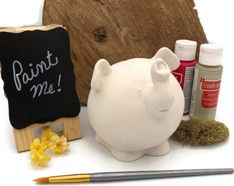 Elephant Coin Bank, DIY Craft Project, Ready to Paint Pottery, Ceramic Bisque