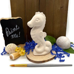 DIY Ceramic Seahorse - Paint Your Own Pottery - Marine Life - Quality Bisque - Ready to Paint