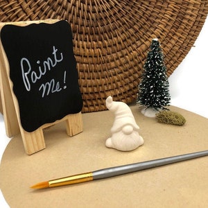 Little Teeny Gnome, Ceramic Bisque, Ready to Paint, DIY Craft Project