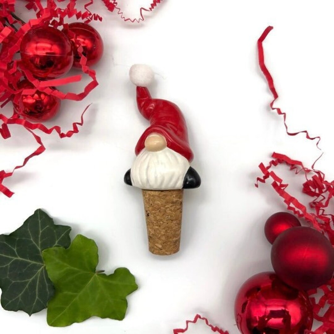 Gnome Bottle Stopper, Christmas Wine Cork Etsy