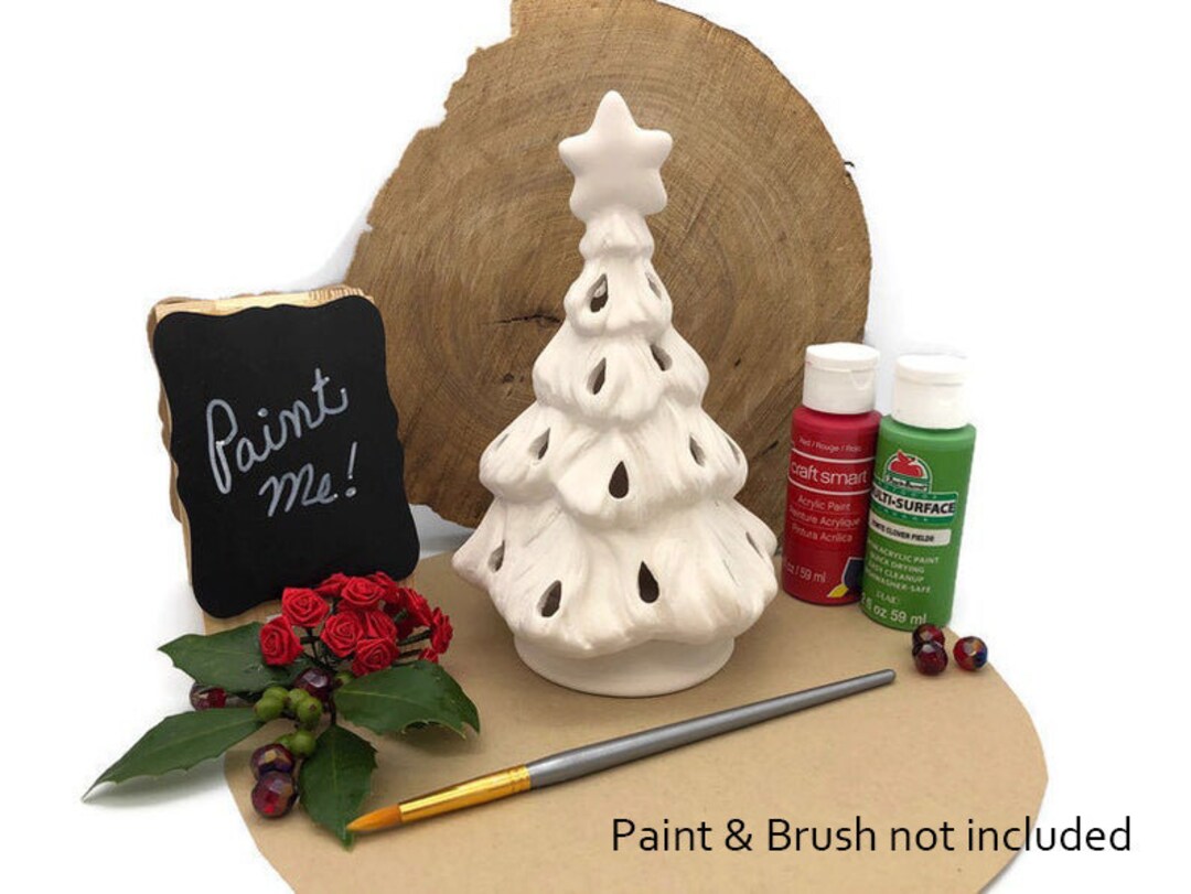 Christmas Tree Votive Ready to Paint Ceramics Etsy