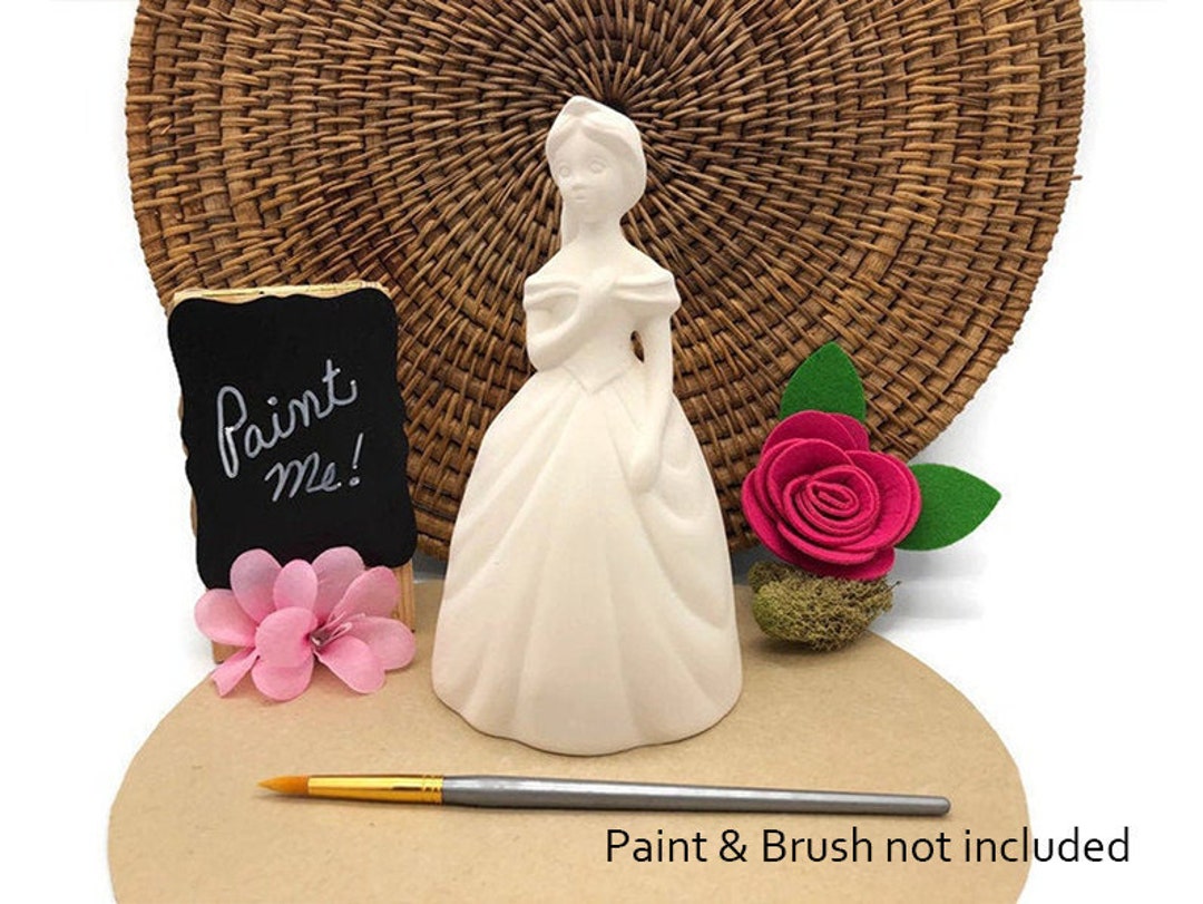 Princess Coin Bank, Money Holder, Ceramic Bisque Blank, Ready to Paint ...