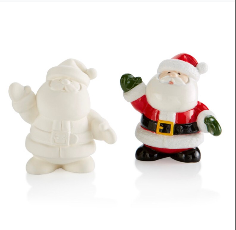 Santa Paint Kit Ceramic Bisque Ready to Paint DIY Project Etsy