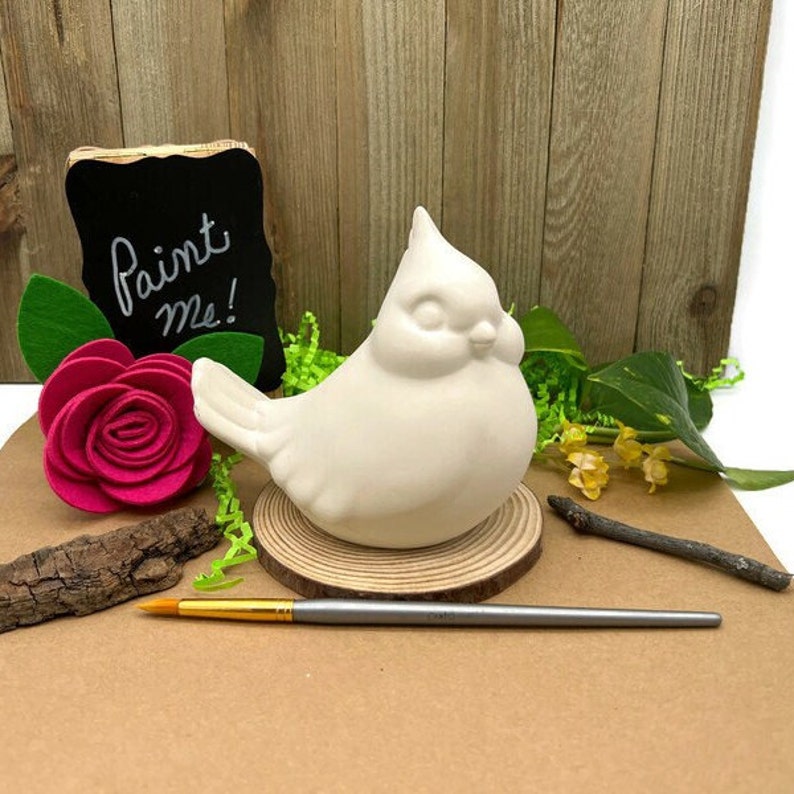 Ceramic Spring Bird, Unpainted Ceramic Bisque Blank, Ready to Paint Pottery, Gift for Avian Fans and Bird Watchers image 8