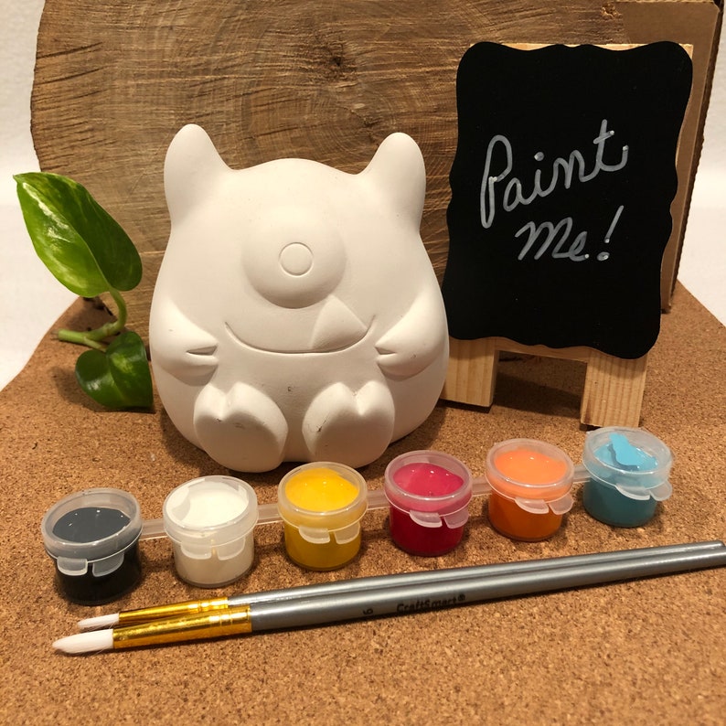 Cyclops Monster Bank Paint Kit Ceramic Paint Yourself Kit Etsy