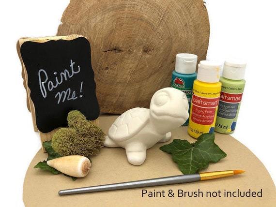 Sea Turtle Blank, DIY Craft Project, Unpainted Ceramic Bisque, Ready to Paint Pottery, Gift for Ocean and Sea Life Enthusiasts