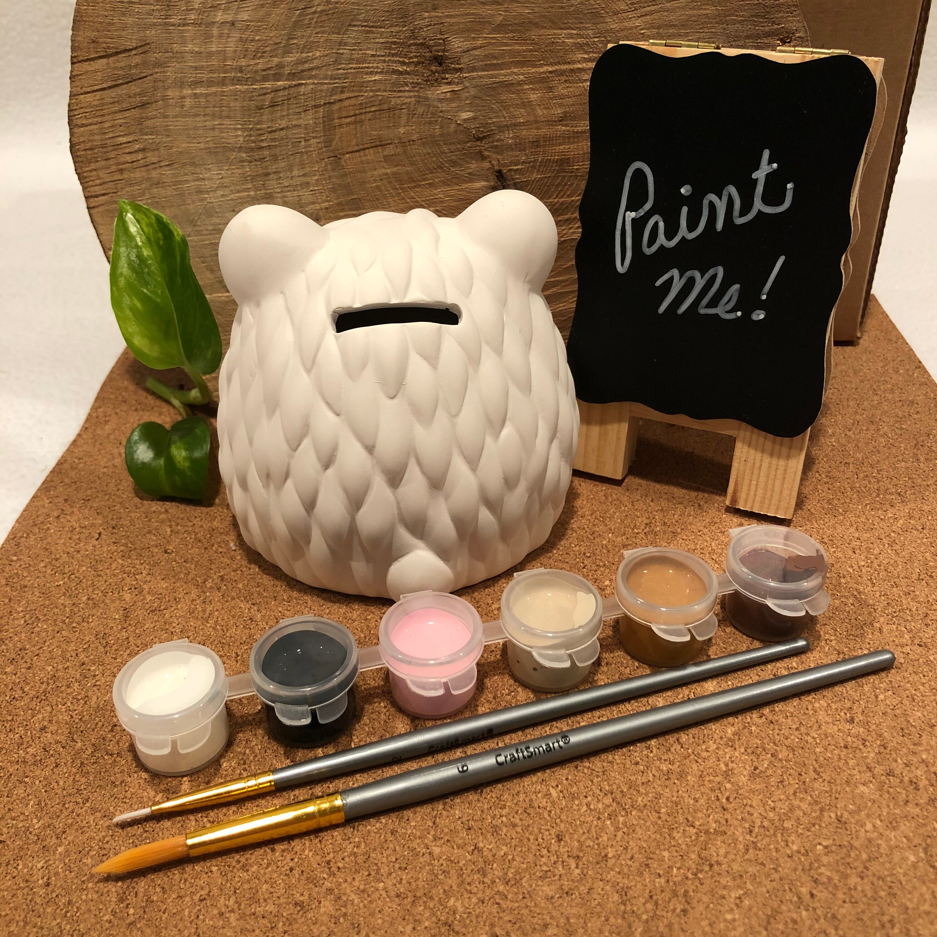 DIY Paint Kit Hedgehog Coin Bank Ceramic Paint Yourself Etsy
