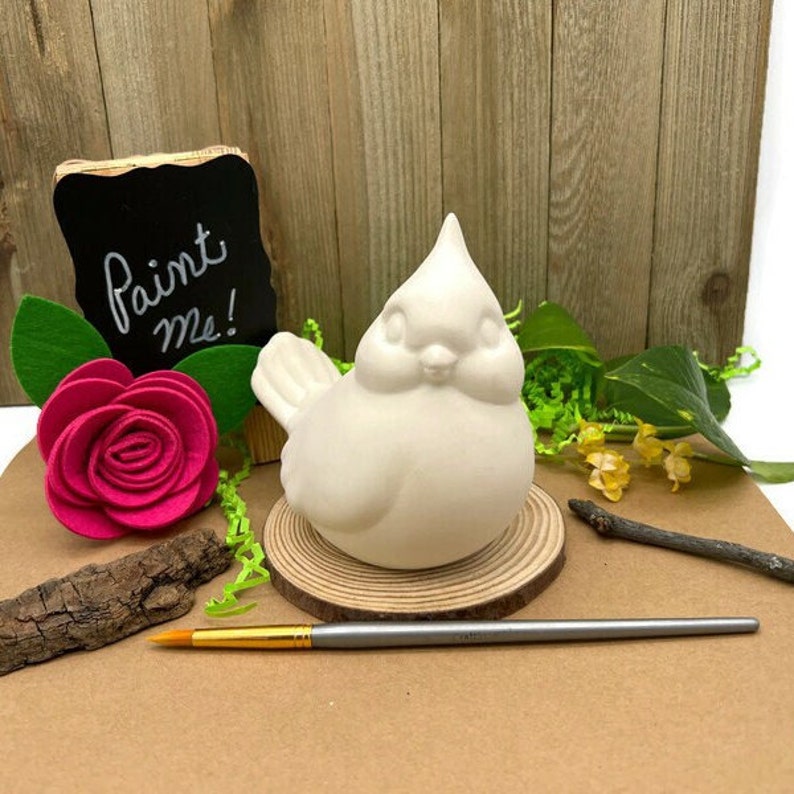 Ceramic Spring Bird, Unpainted Ceramic Bisque Blank, Ready to Paint Pottery, Gift for Avian Fans and Bird Watchers image 9