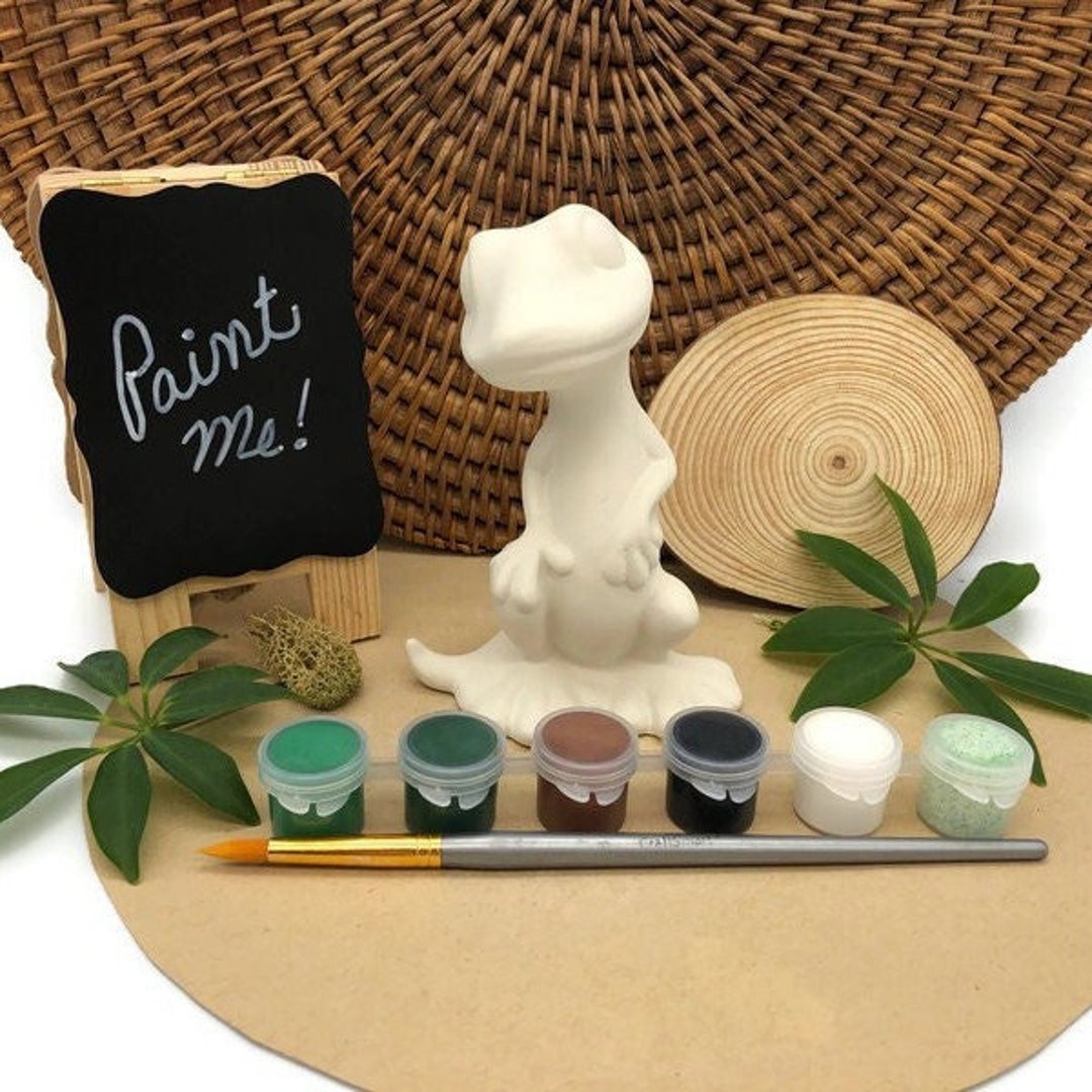 Lizard Craft Kit With Acrylic Paint Set, Ceramic Bisque, Ready to Paint