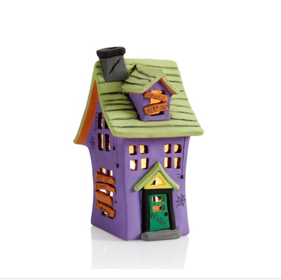 Maison Hantée Halloween – Bougeoir Céramique 6,5 Cm Pour Tealight