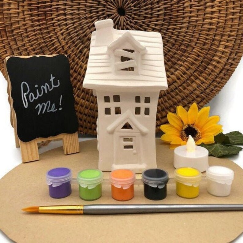 Haunted House Paint Kit Halloween Ceramic Bisque Ready to Etsy