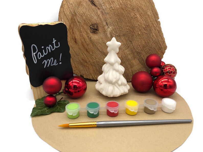 Christmas Tree Ornament Paint Kit Ceramic Bisque Ready to  Etsy