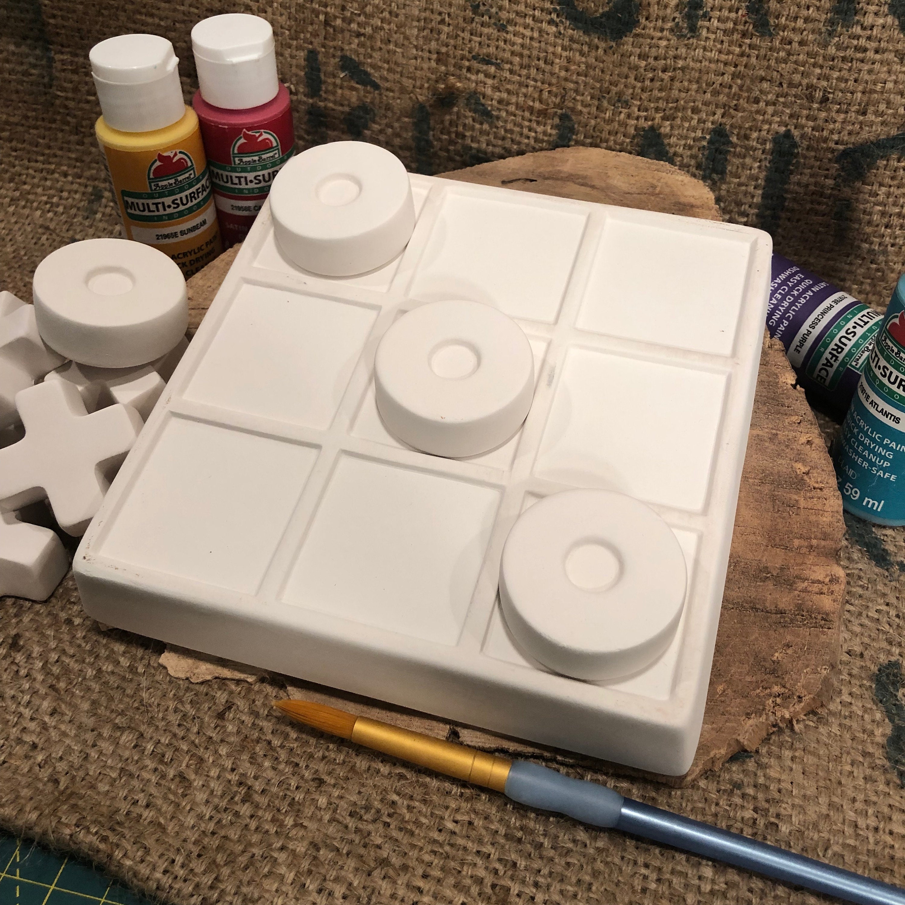 DIY Tic Tac Toe Board  Kids Paint Kit – The Farmer's Wife WI
