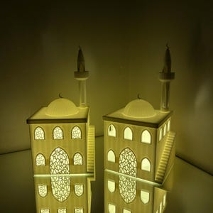 Lanterne DeMer Masjid – Mosquée imprimée en 3D pour la décoration du Ramadan et de l'Aïd