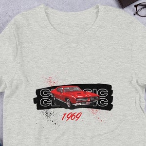 Unisex Classic American Muscle Car T-Shirt | Vintage Car Graphic Tee | Muscle Car Lover Gift | Dad Gift | Soft & Lightweight