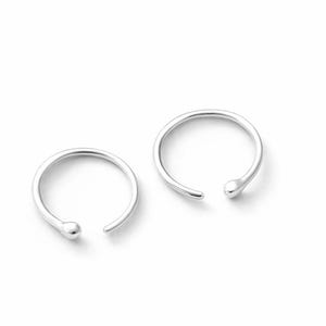 Tiny Sterling Silver Hoop Earring: Minimalist Ball End Nose Ring