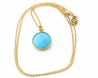 Turquoise Necklace on 14k Gold Fill