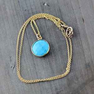 Turquoise Necklace on 14k Gold Fill